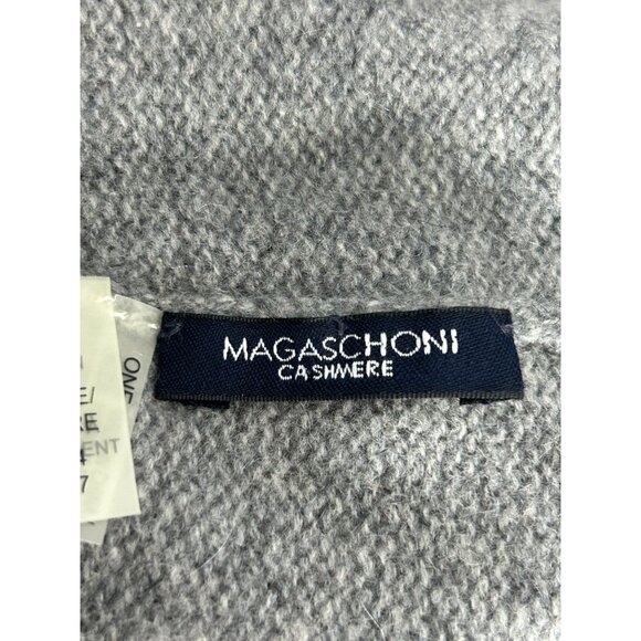 Magaschoni Women\'s Cashmere Knit Beanie in Gray / Orange - OS main image 6